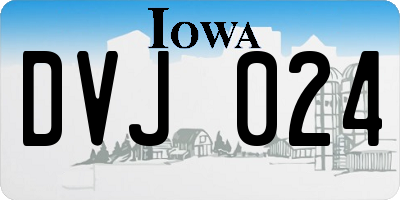 IA license plate DVJ024