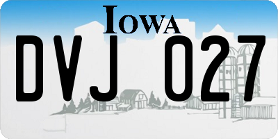 IA license plate DVJ027
