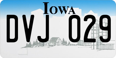 IA license plate DVJ029