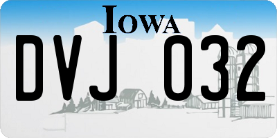 IA license plate DVJ032