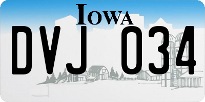 IA license plate DVJ034