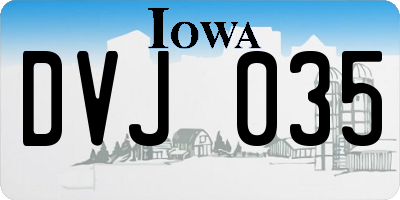 IA license plate DVJ035