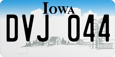 IA license plate DVJ044