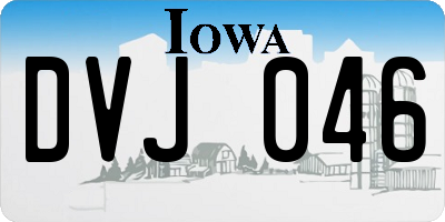IA license plate DVJ046