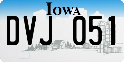 IA license plate DVJ051