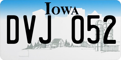IA license plate DVJ052