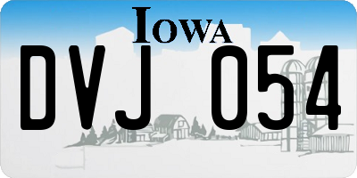 IA license plate DVJ054