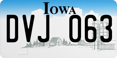 IA license plate DVJ063