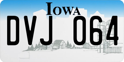 IA license plate DVJ064