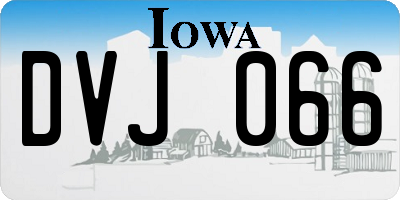 IA license plate DVJ066
