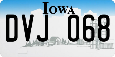 IA license plate DVJ068