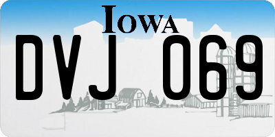 IA license plate DVJ069