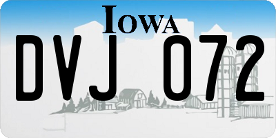 IA license plate DVJ072