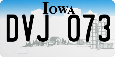 IA license plate DVJ073