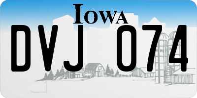 IA license plate DVJ074