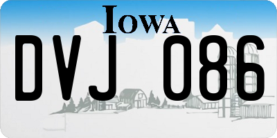 IA license plate DVJ086