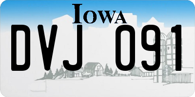 IA license plate DVJ091