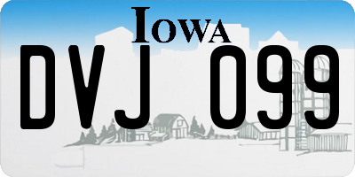 IA license plate DVJ099
