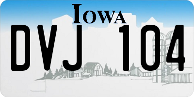 IA license plate DVJ104