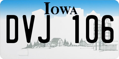 IA license plate DVJ106