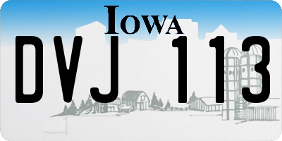 IA license plate DVJ113