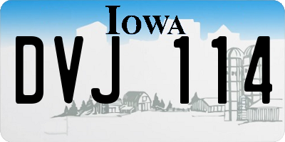 IA license plate DVJ114