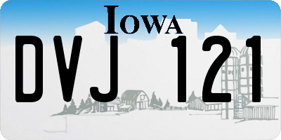 IA license plate DVJ121