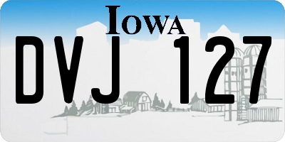 IA license plate DVJ127