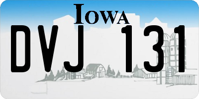 IA license plate DVJ131