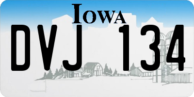 IA license plate DVJ134