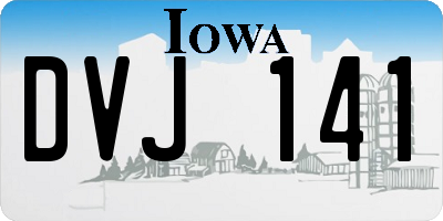 IA license plate DVJ141
