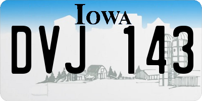 IA license plate DVJ143