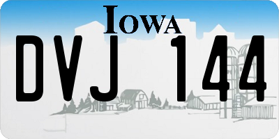 IA license plate DVJ144