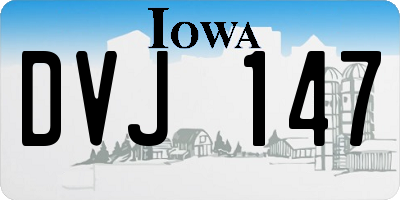 IA license plate DVJ147