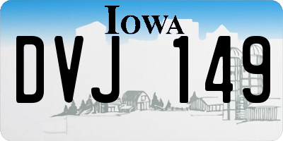 IA license plate DVJ149
