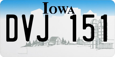 IA license plate DVJ151