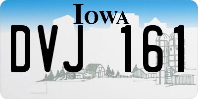 IA license plate DVJ161