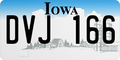IA license plate DVJ166