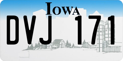 IA license plate DVJ171