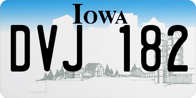 IA license plate DVJ182