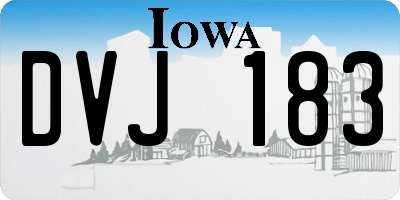 IA license plate DVJ183