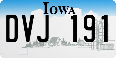 IA license plate DVJ191