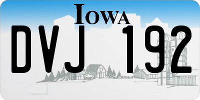 IA license plate DVJ192