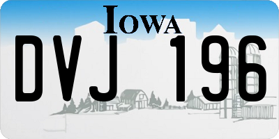 IA license plate DVJ196