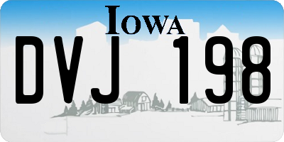 IA license plate DVJ198