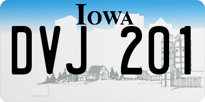 IA license plate DVJ201