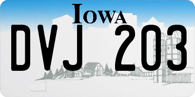 IA license plate DVJ203