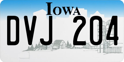 IA license plate DVJ204