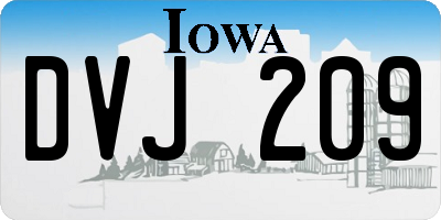 IA license plate DVJ209