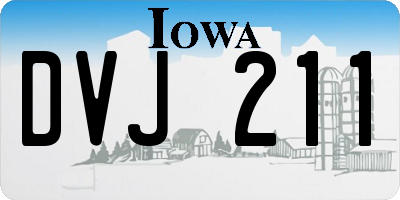IA license plate DVJ211